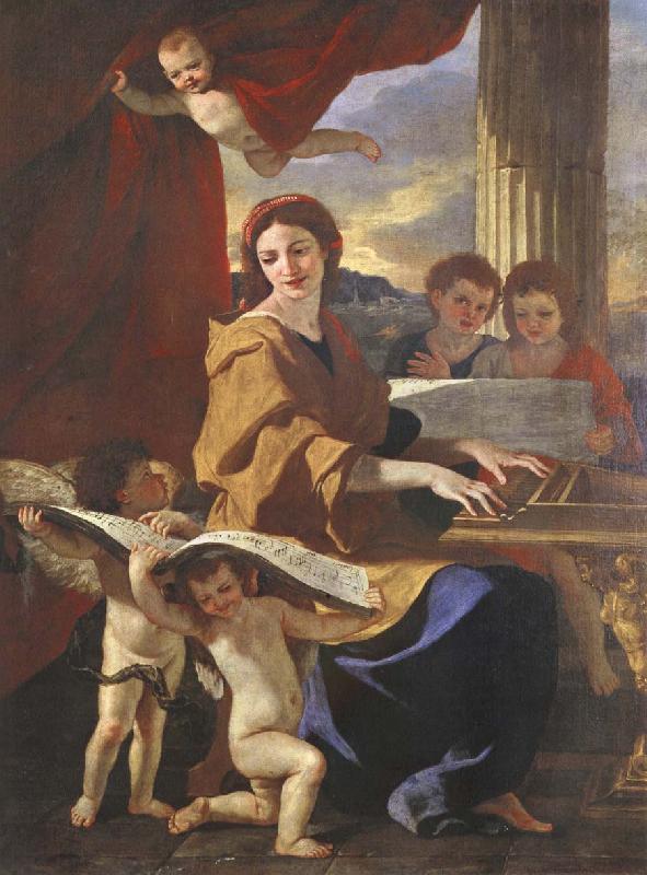 Nicolas Poussin St Cecilia oil painting image
